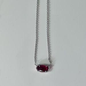 Kendra Scott Ruby Necklace Silver